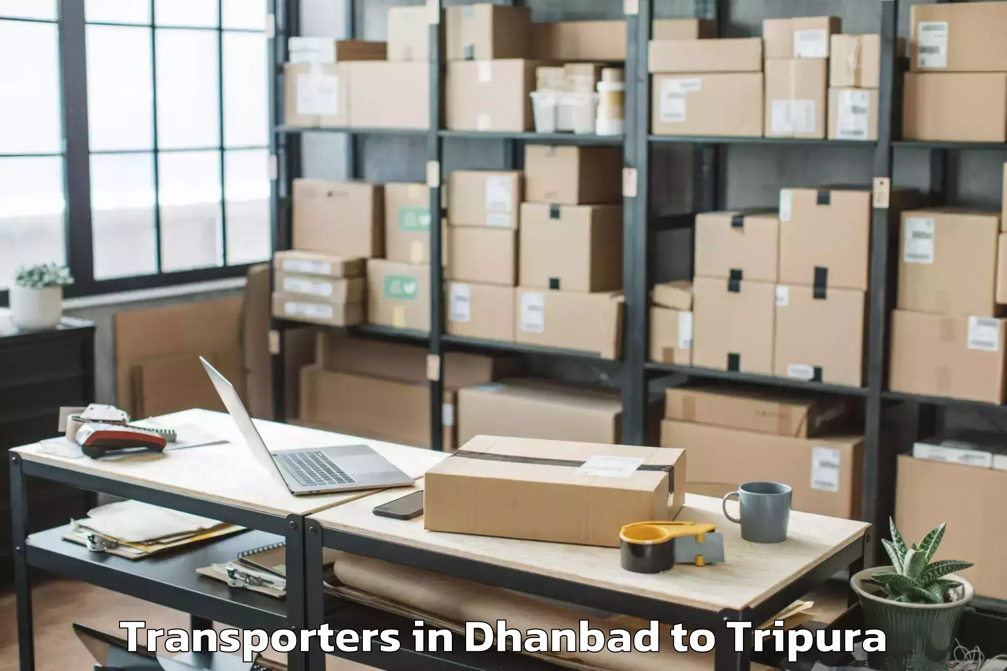 Book Dhanbad to Melaghar Transporters Online